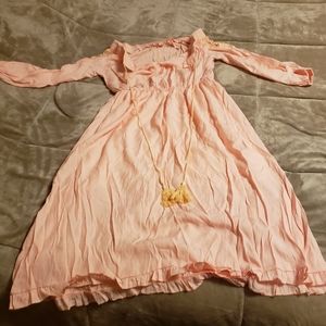 Pale pink linen like material dress xl